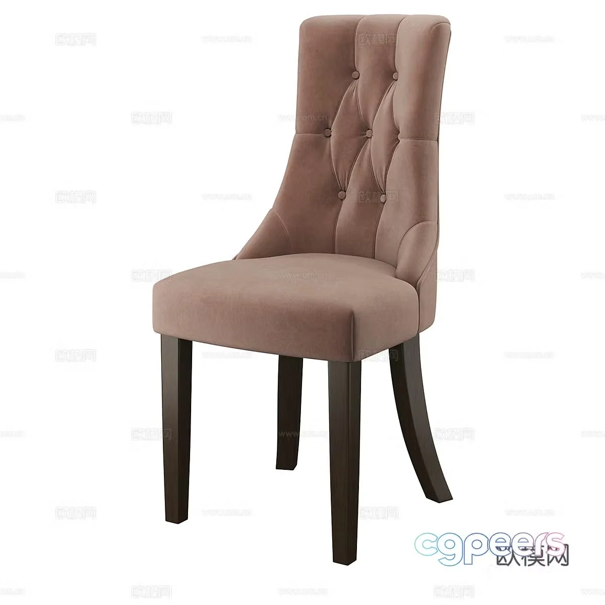 Nordic simple single chair chair simple chair casual chair stool dining chair 3d model