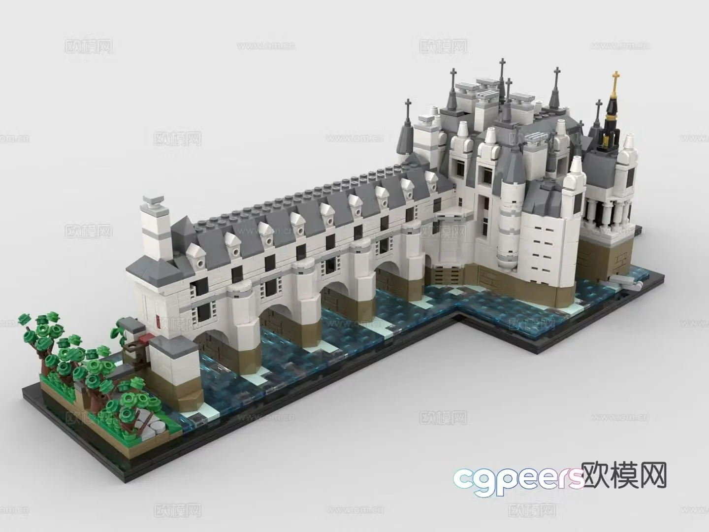 LEGO Chenonceau building blocks Chenonceau toy 3D model