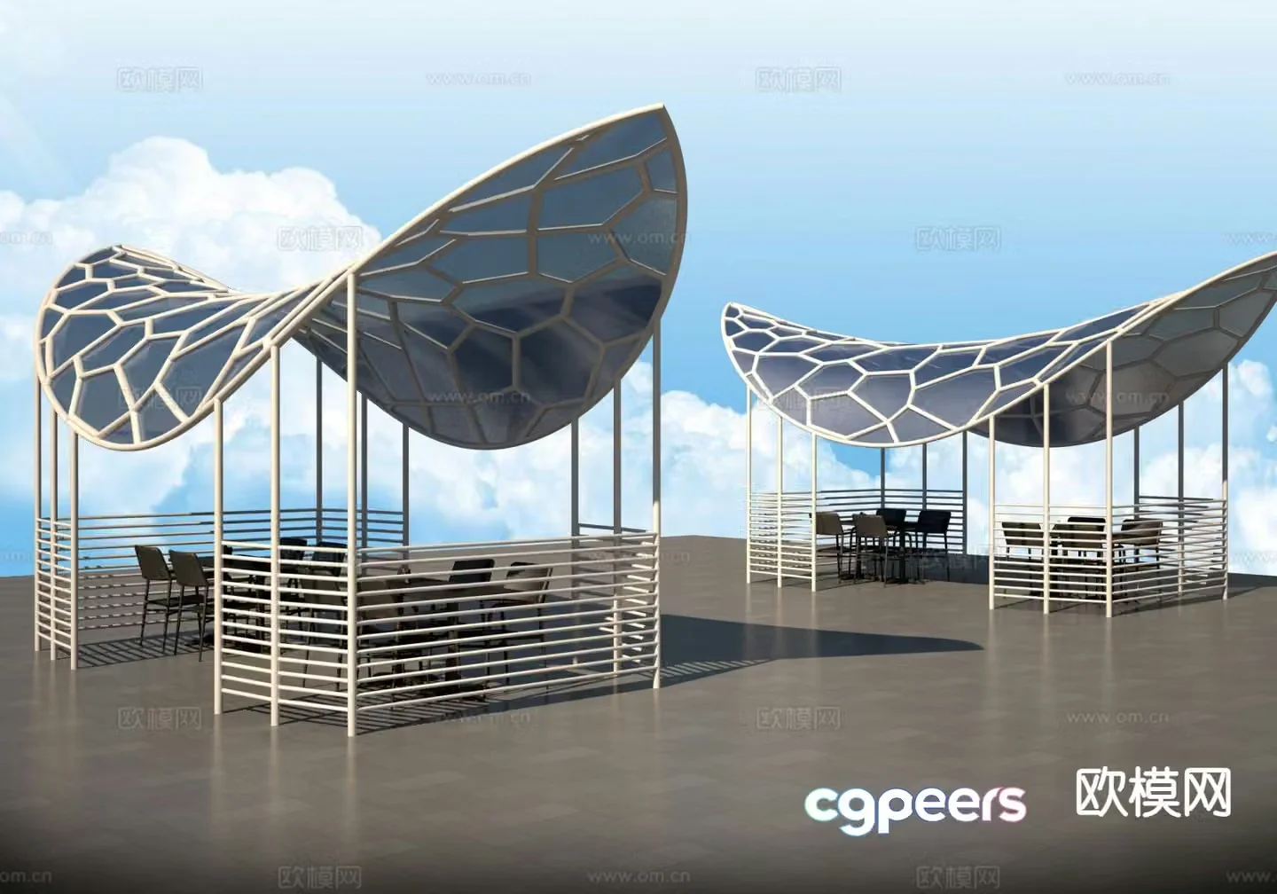 Art gallery gallery pavilion 3D model