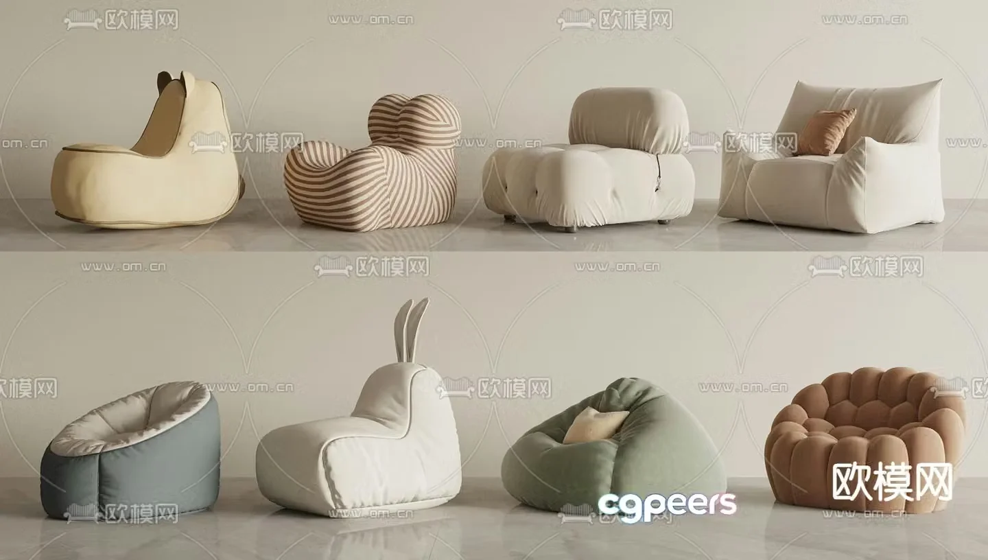 Leisure sofa lazy sofa 3d model
