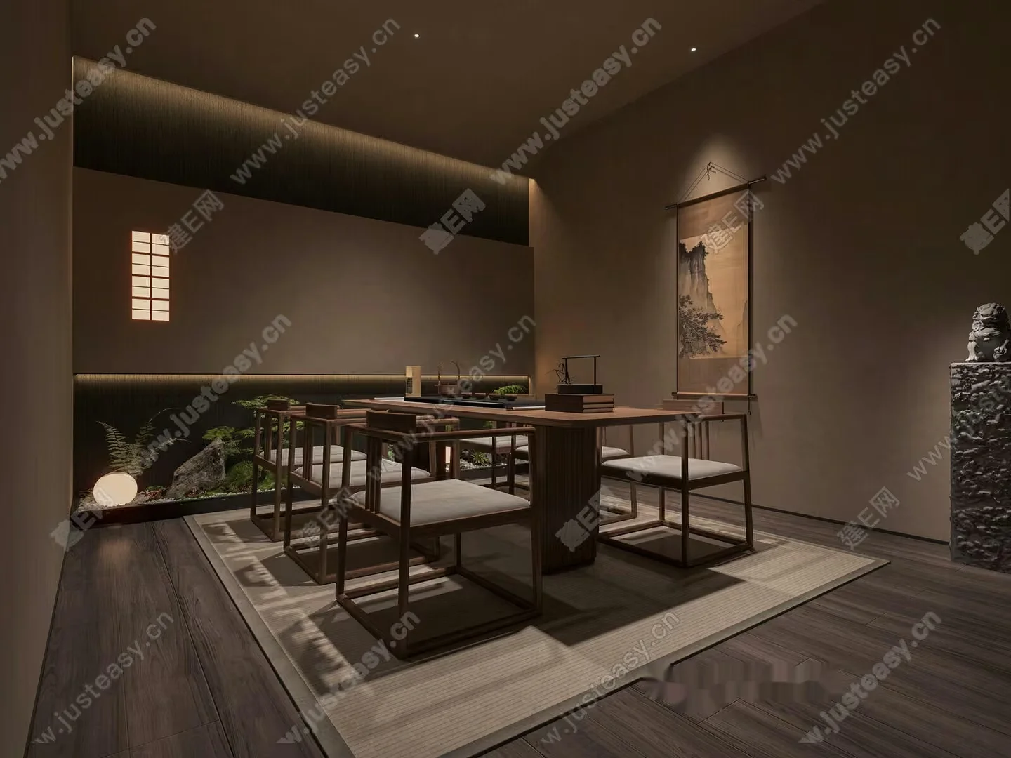 Modern Dining Room 3D Model – 10350 – VRAY Render