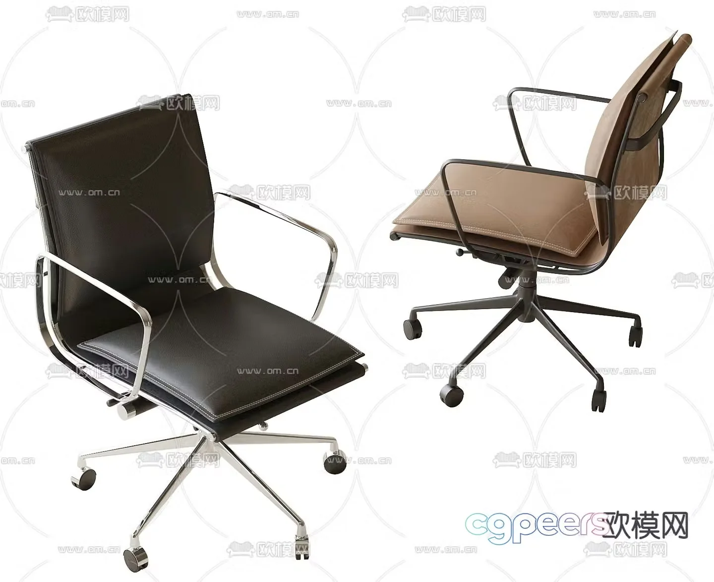 Modern swivel office chair 3d model