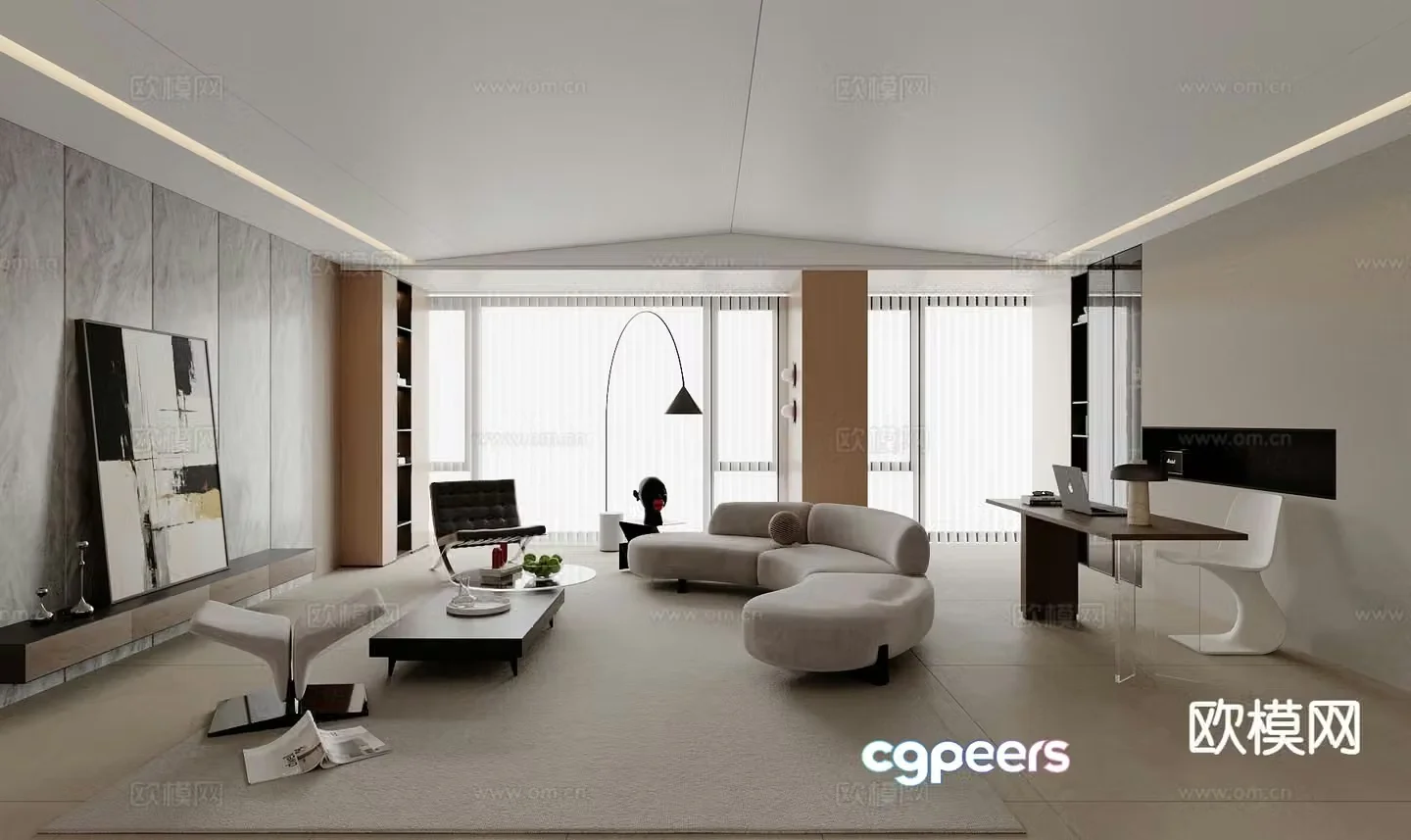Modern living room 3d model