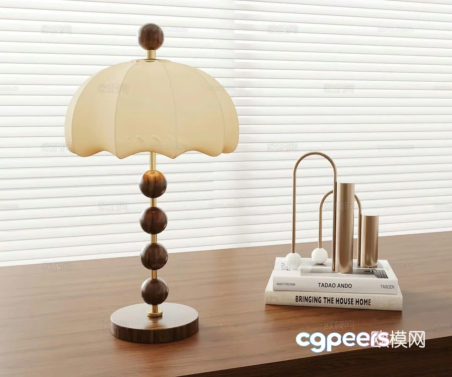 French medieval style table lamp 3d model