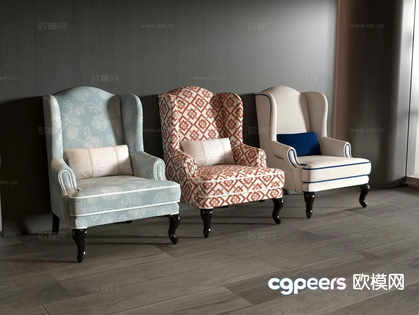 American leisure sofa 3d model