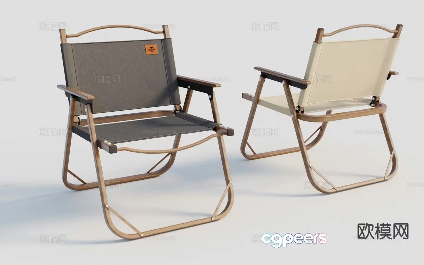 Outdoor chair folding chair 3d model