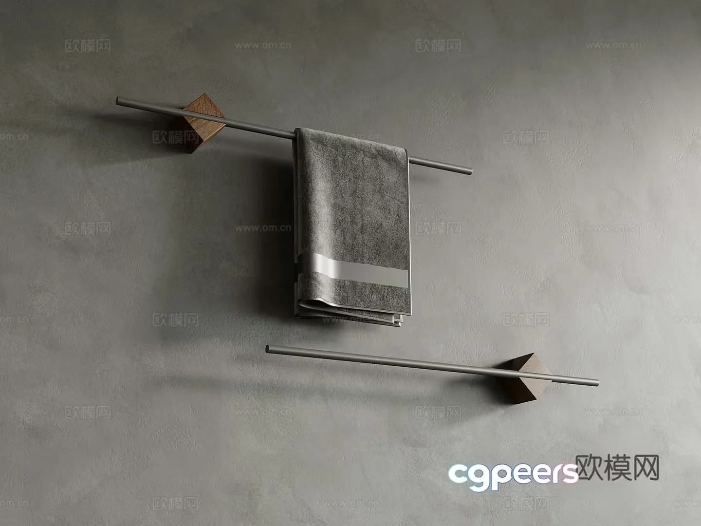 Modern towel rack 3d model