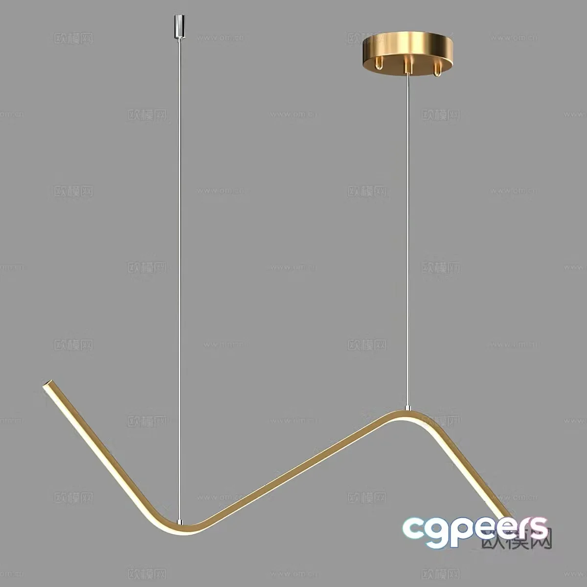 Modern simple light luxury chandeliers chandeliers Simple chandeliers Curved chandeliers Light luxury chandeliers Lamp 3D model