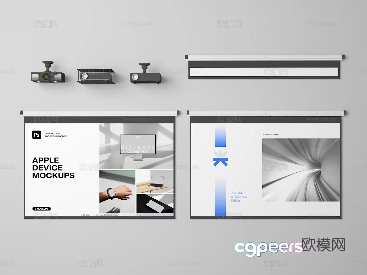 Projection screen 3d model