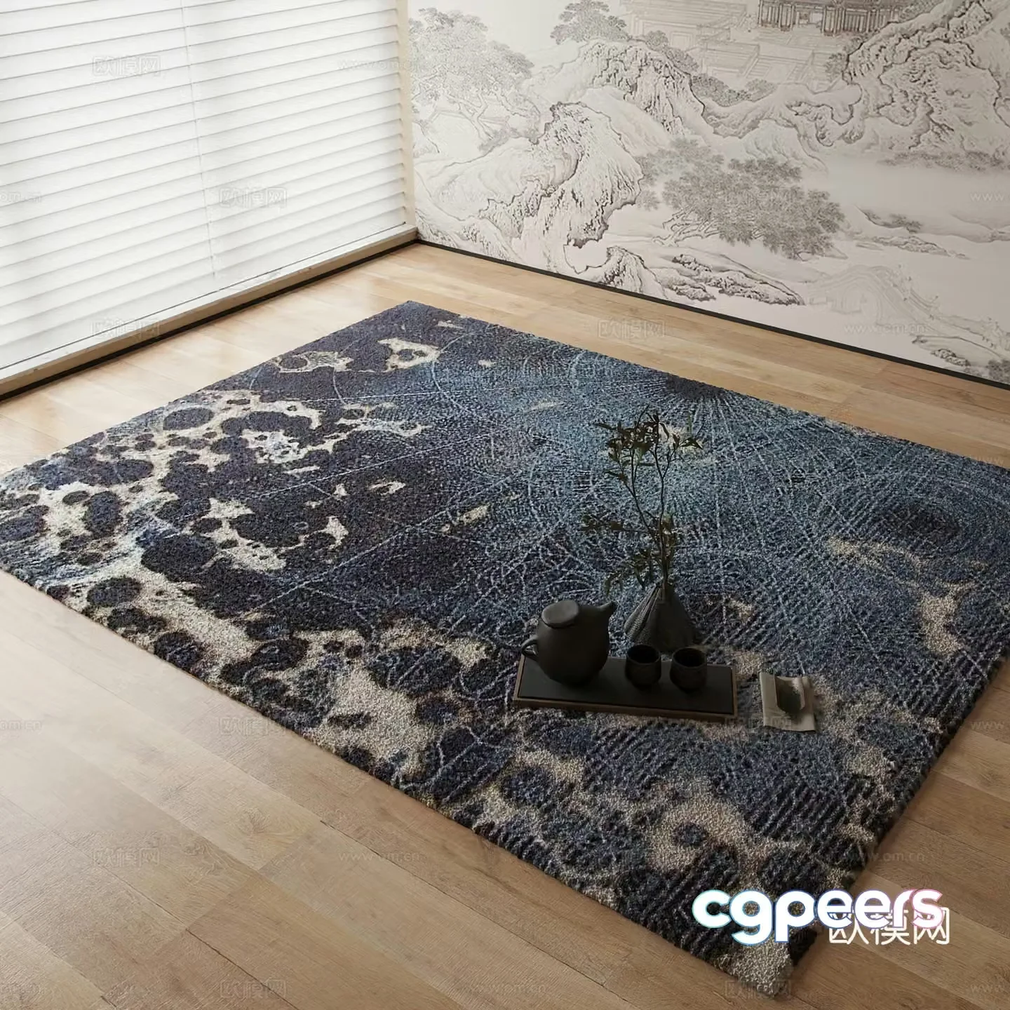 New Chinese carpet 3D model