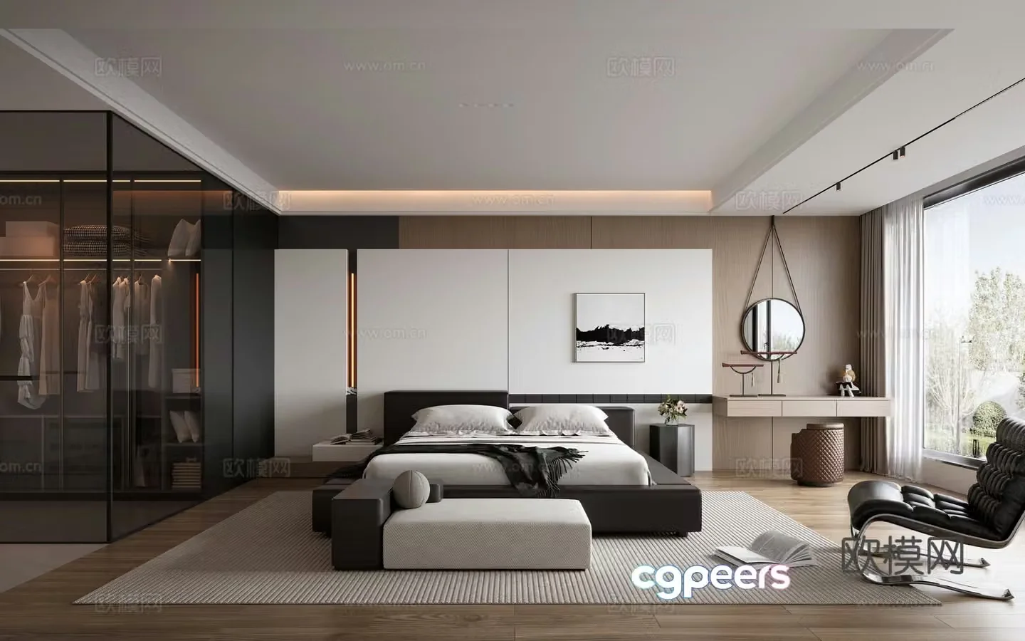 Italian style bedroom master bedroom 3d model