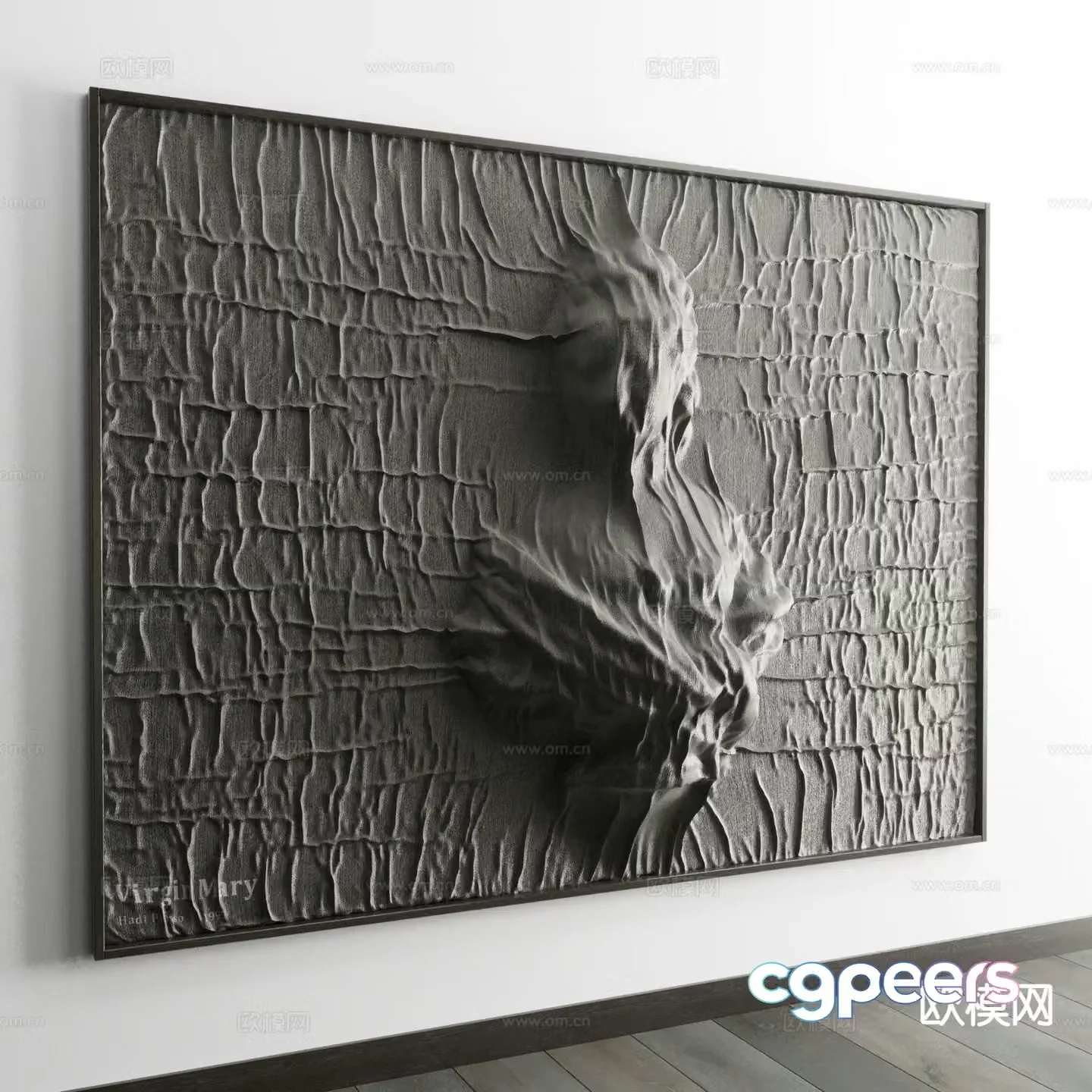 Modern abstract painting hanging painting 3d model