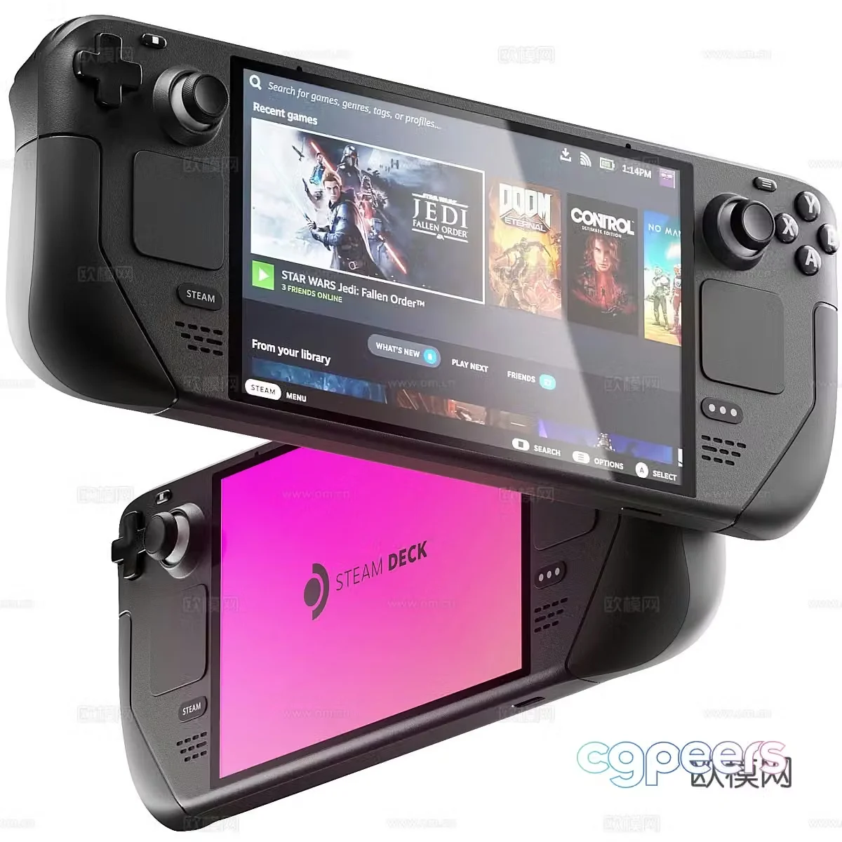 Modern gamepad game machine 3D model