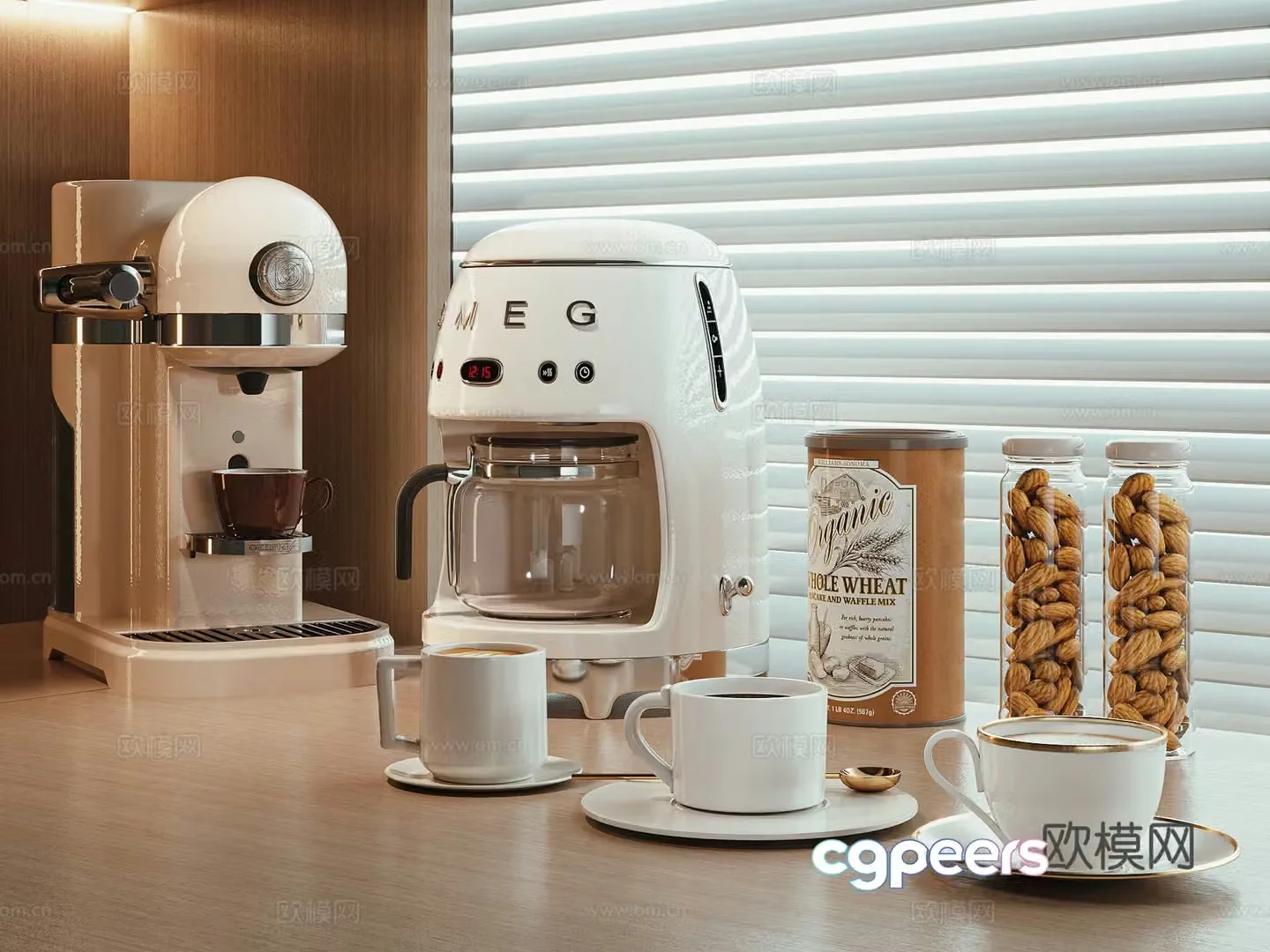 Modern coffee machine coffee cup 3d model