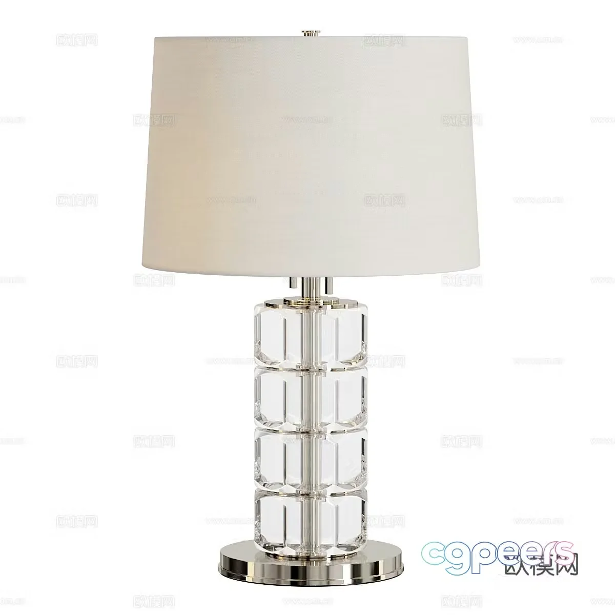 Modern glass table lamp 3d model