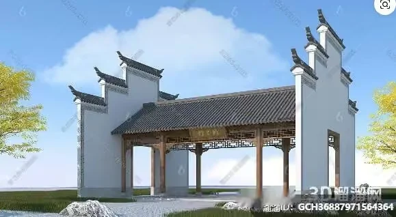 Traditional Chinese Architecture 3D Model – 16530 – VRAY Render