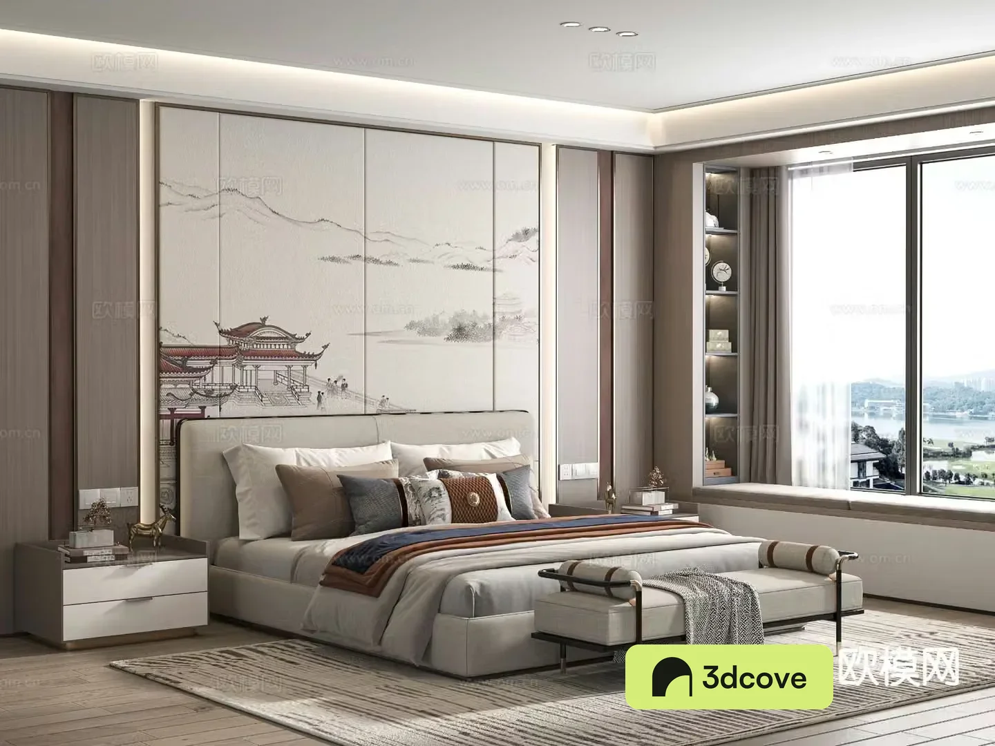 New Chinese style double bed