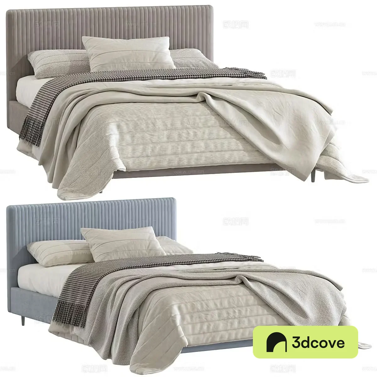 Modern Rabbit fabric double bed
