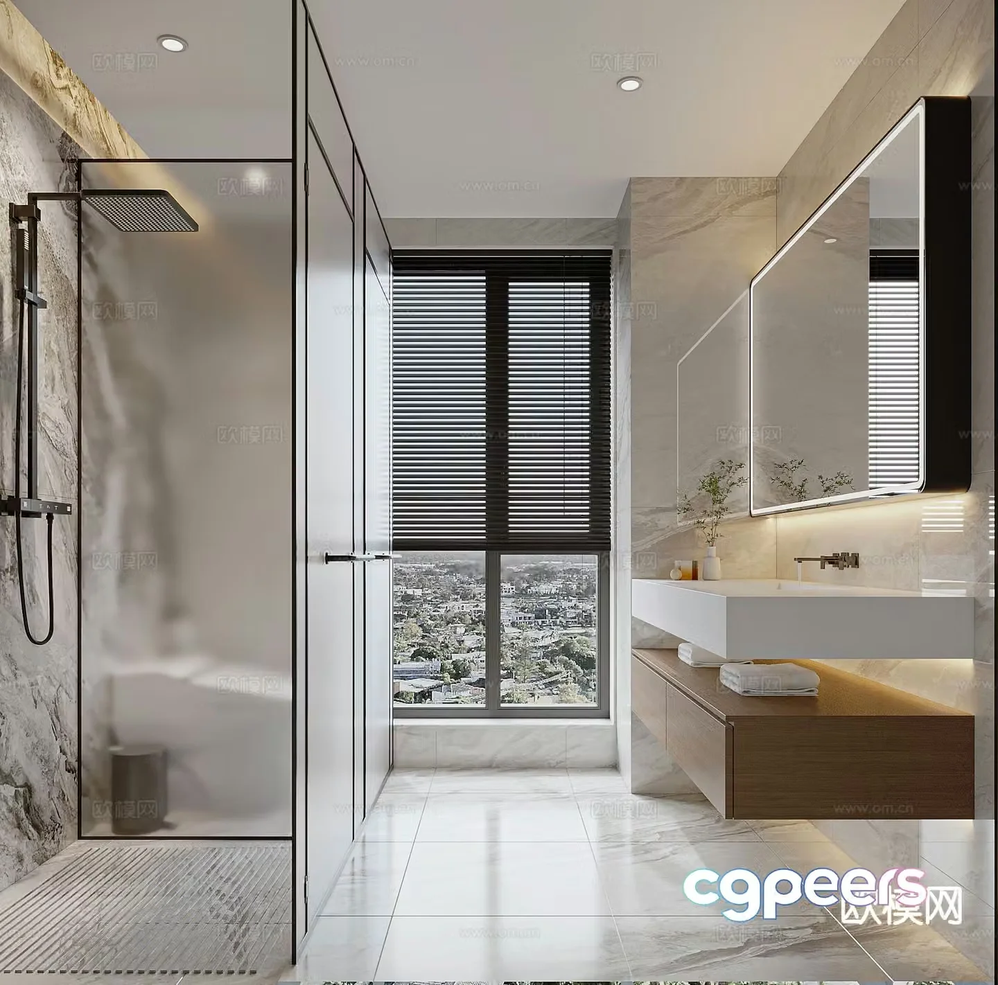 Modern bathroom bathroom 3d model