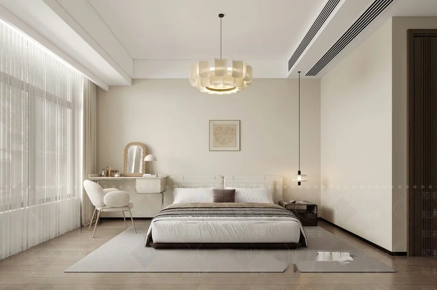 Cozy Bedroom 3D Model – 451 – VRAY Render