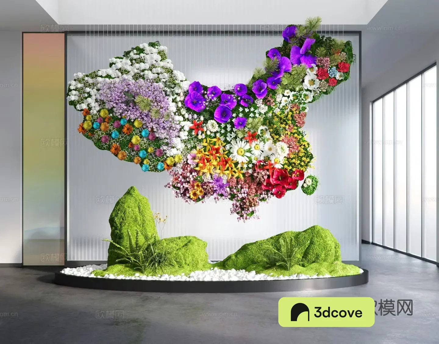 Modern interior installation landscaping