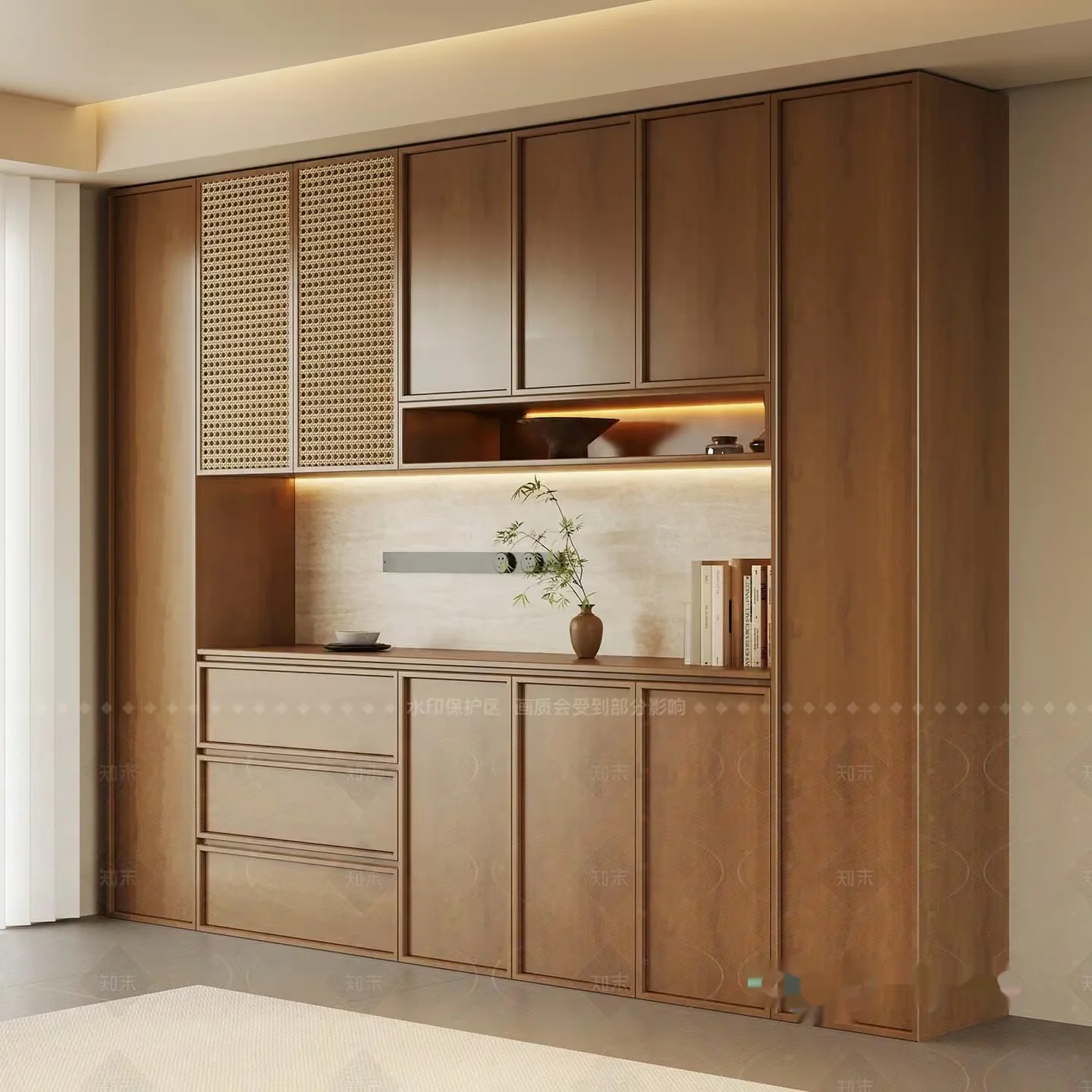 Modern Wooden Cabinet 3D Model – 8409 – VRAY Render