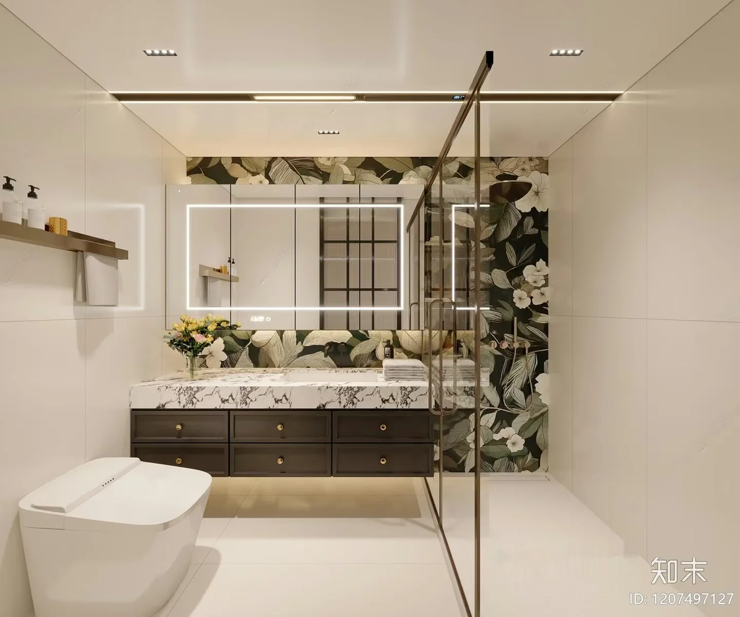 Modern Bathroom Design 3D Model – 7158 – VRAY Render
