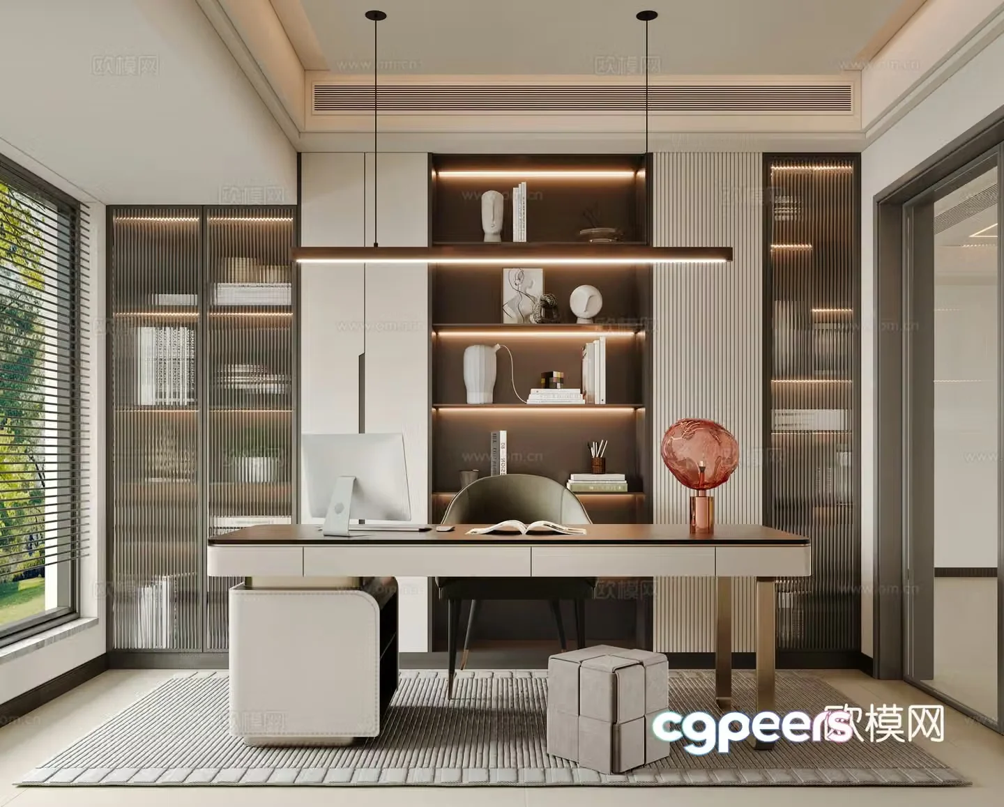 Modern study 3d model