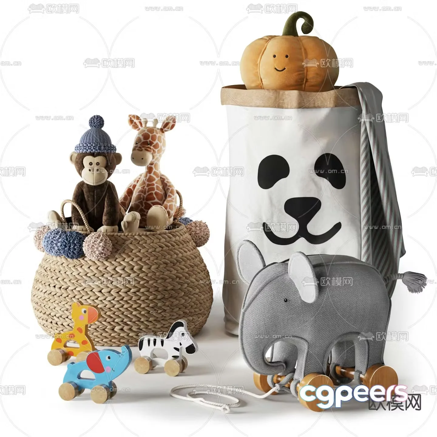 Modern children’s doll toy 3d model