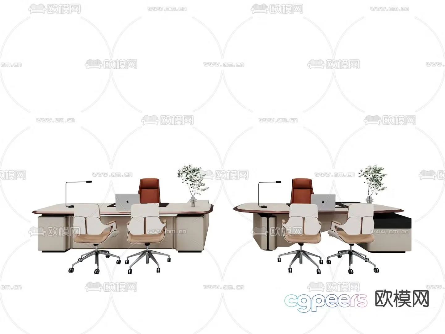 Executive desk executive desk boss desk 3D model
