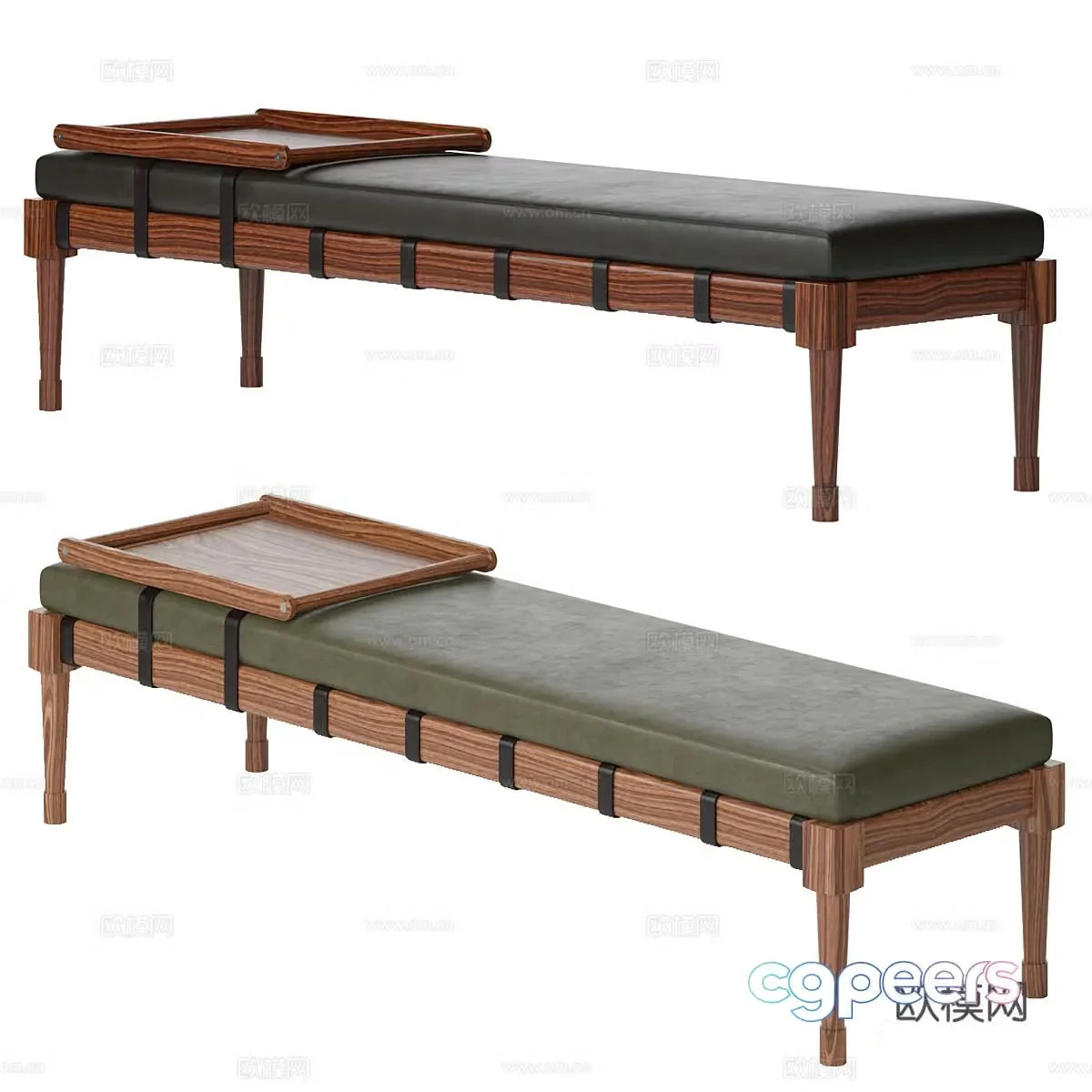 Middle-aged sofa stool tail bed stool shoe change stool footstool bench dining stool outdoor leisure stool 3D model