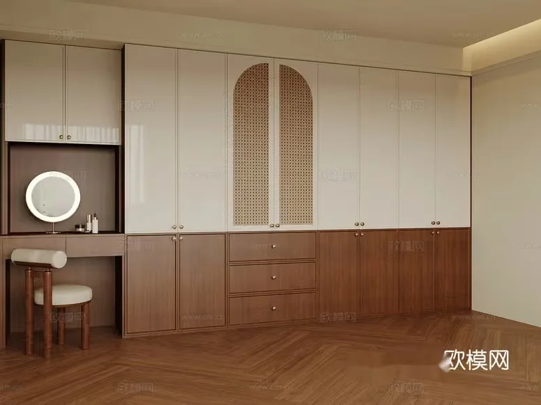 A Modern Dressing Room 3D Model – 11410 – VRAY Render