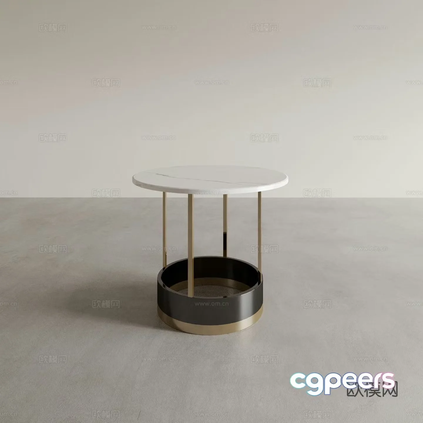 Modern side table round table corner table 3D model