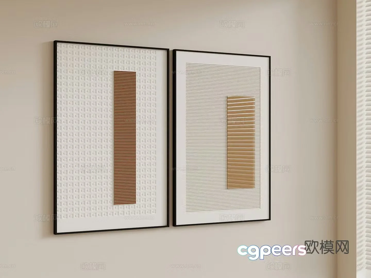 Modern decorative painting 3d model
