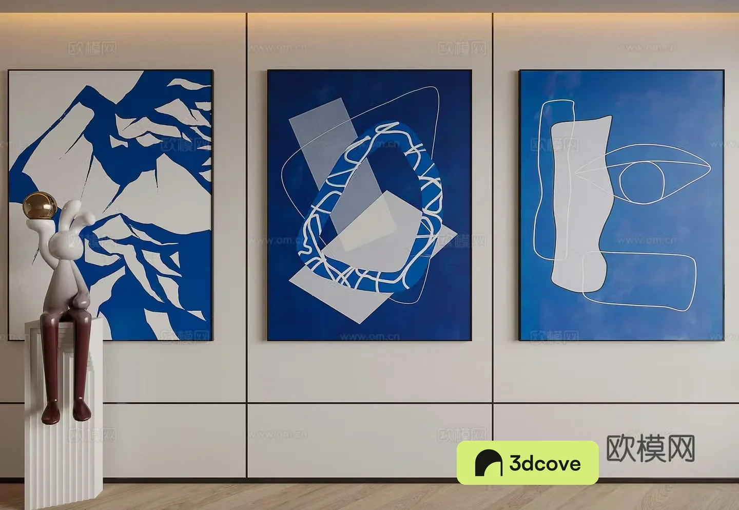 Modern Klein blue decorative painting