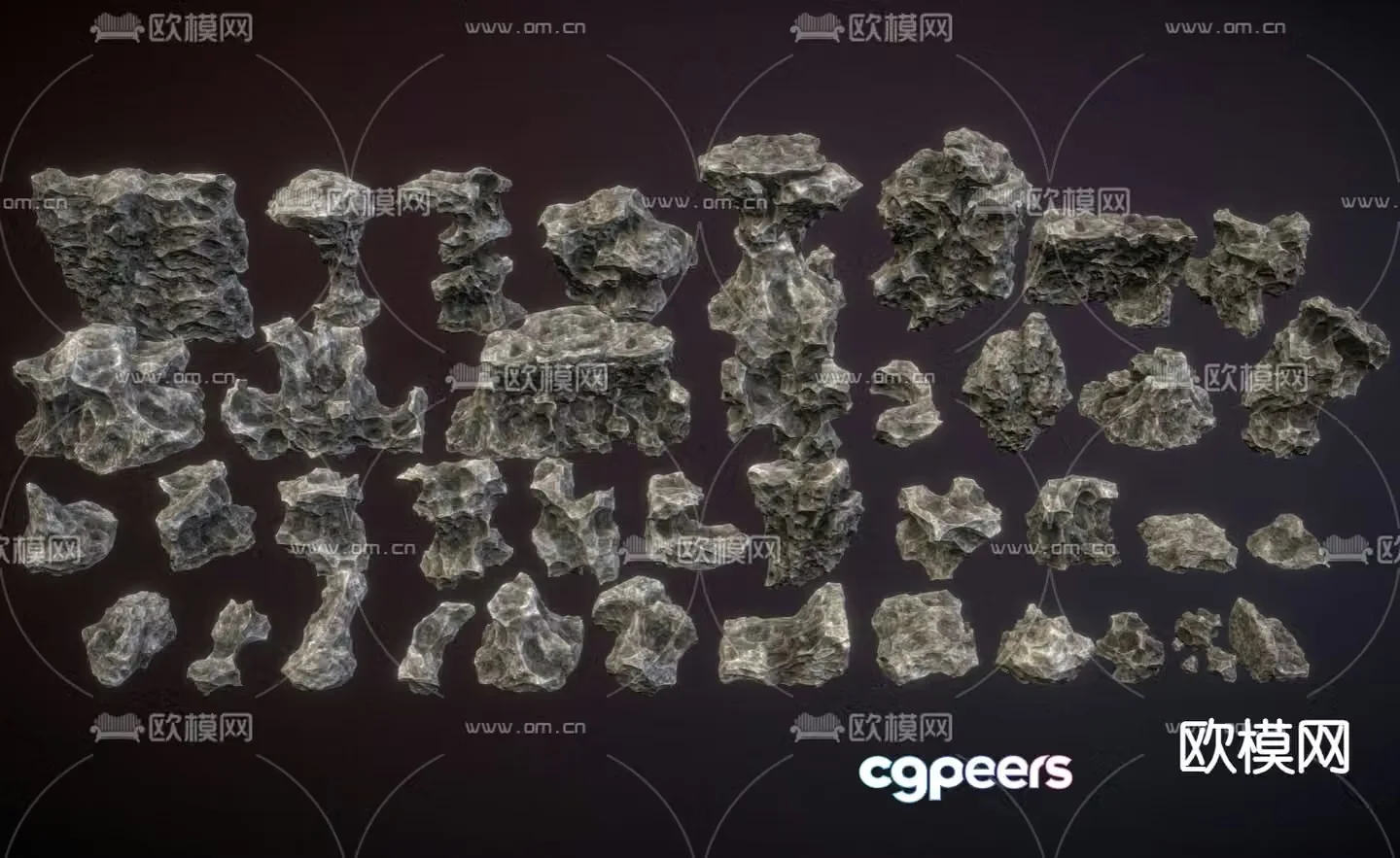 Chinese style landscape stone Taihu stone stone 3d model