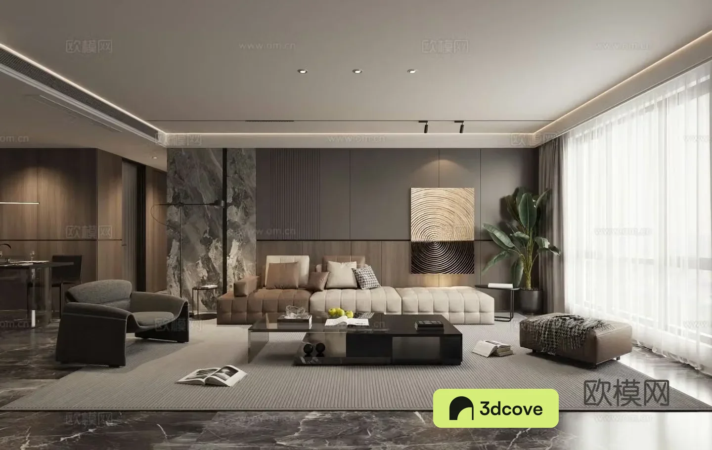Italian simple living room combination sofa leisure chair lazy sofa