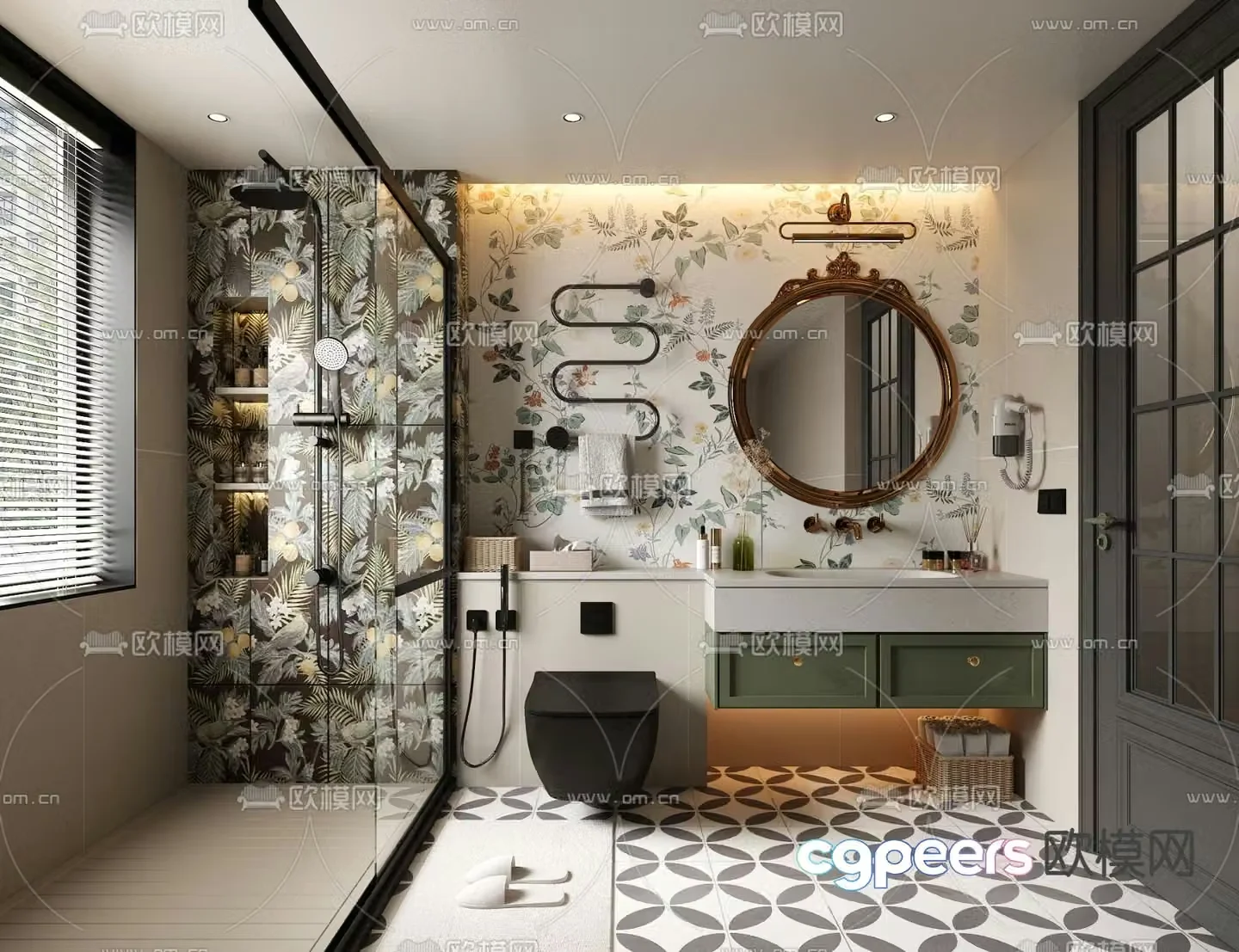 French bathroom 3d model