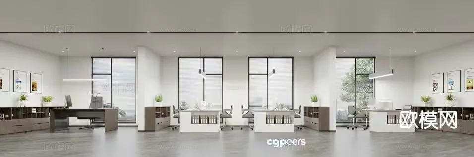 Office Space 3D Model – 14808 – CORONA Render