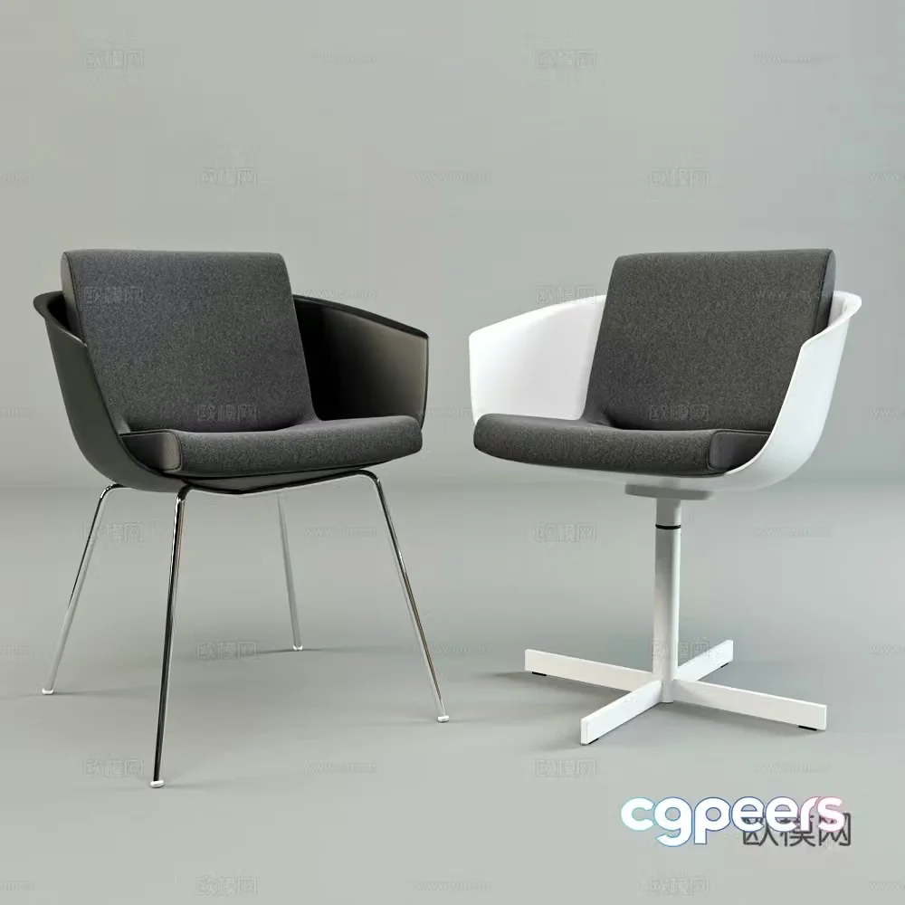 Modern office chair leather office chair leather single chair leather leisure chair fabric office chair 3d model