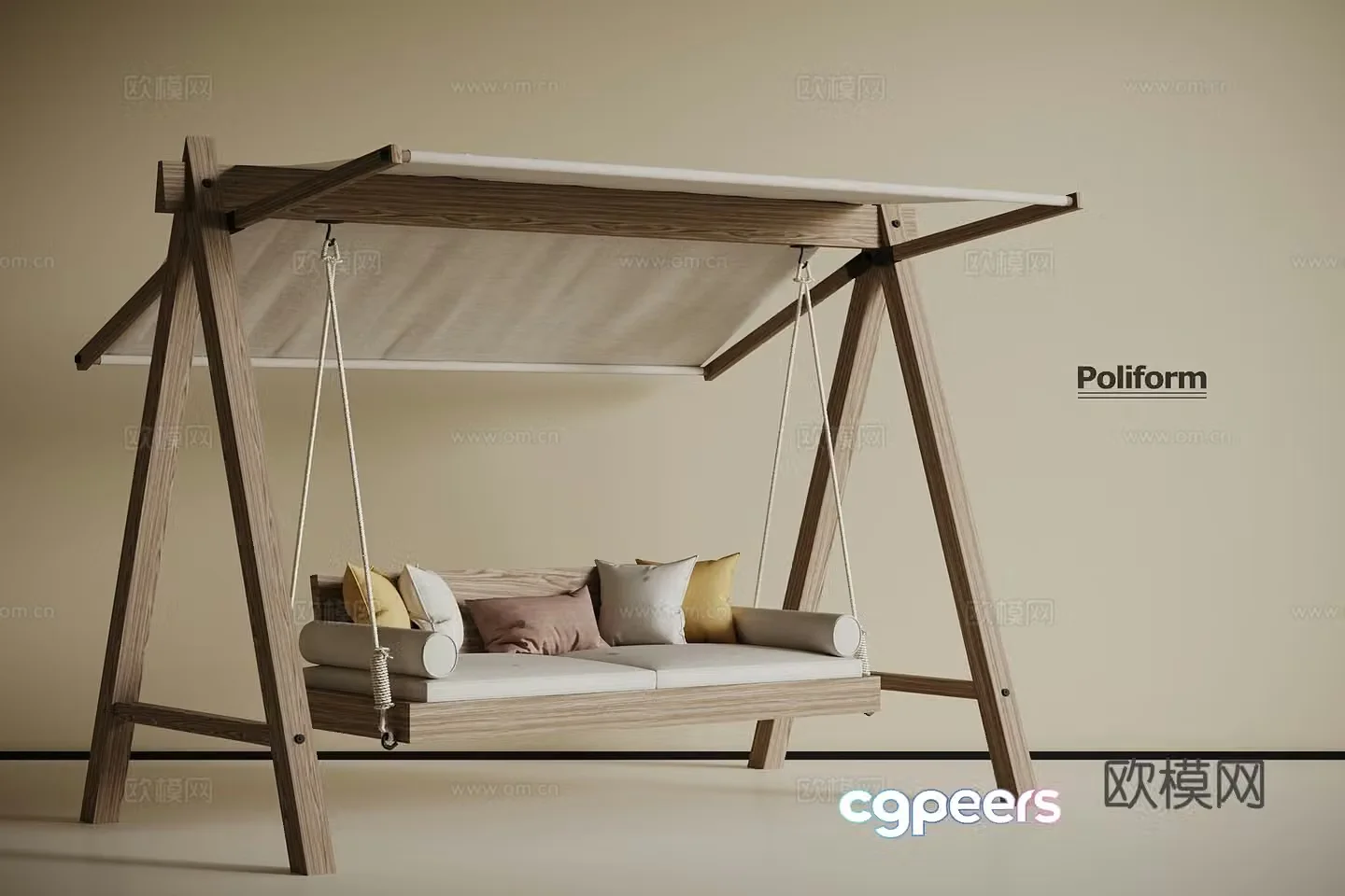 Modern swing chair 3d model