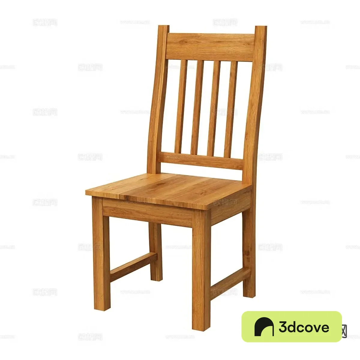 Nordic single chair stool wooden stool
