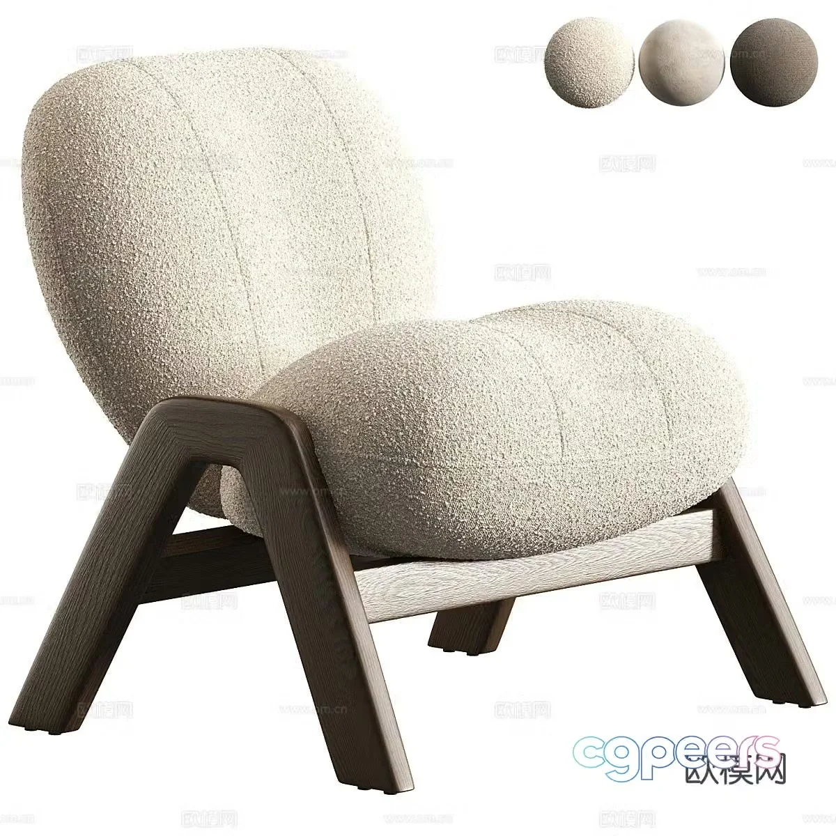 Modern sofa chair leisure chair 3d model