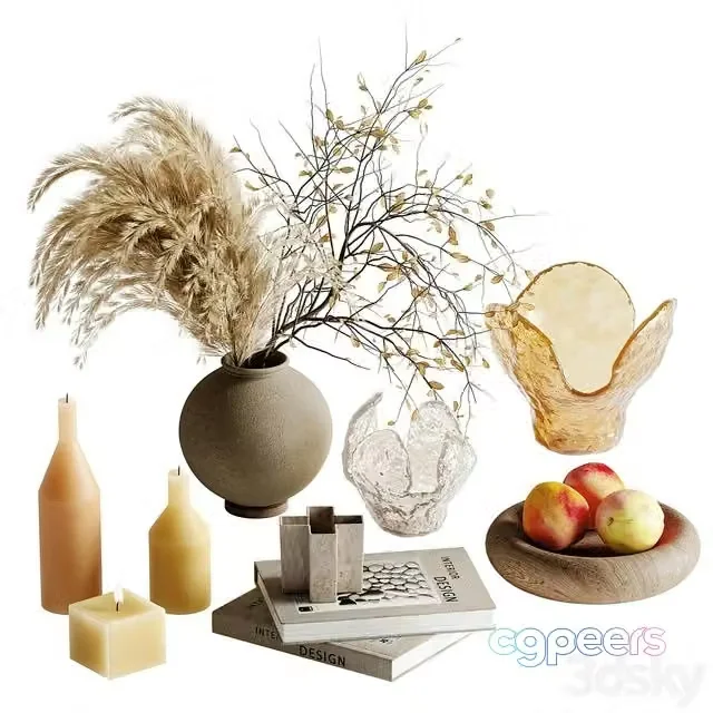 3ds Max Free – Decoration set 02 with peaches
