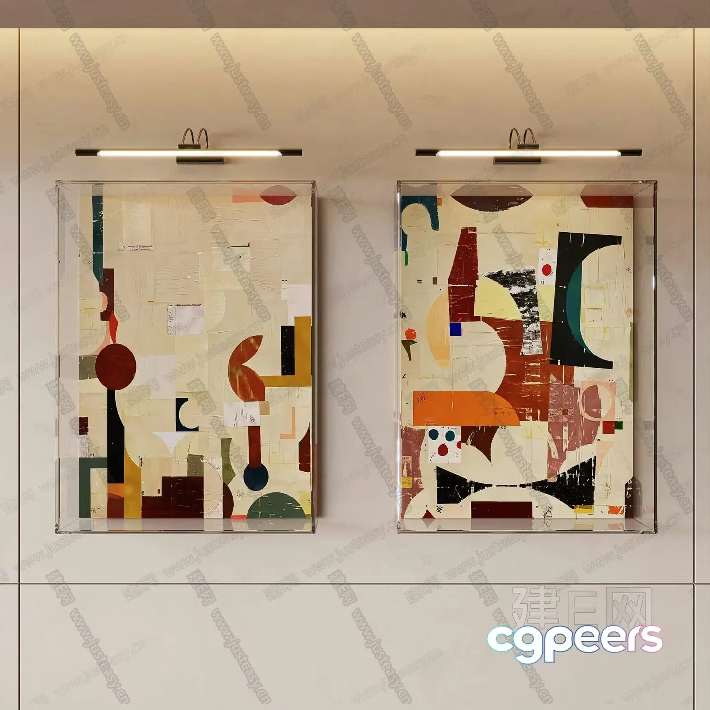 Abstract Art Pieces 3D Model – 12679 – VRAY Render