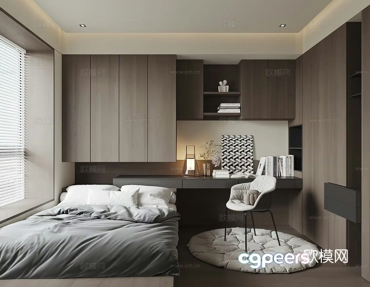 Modern tatami bedroom 3d model
