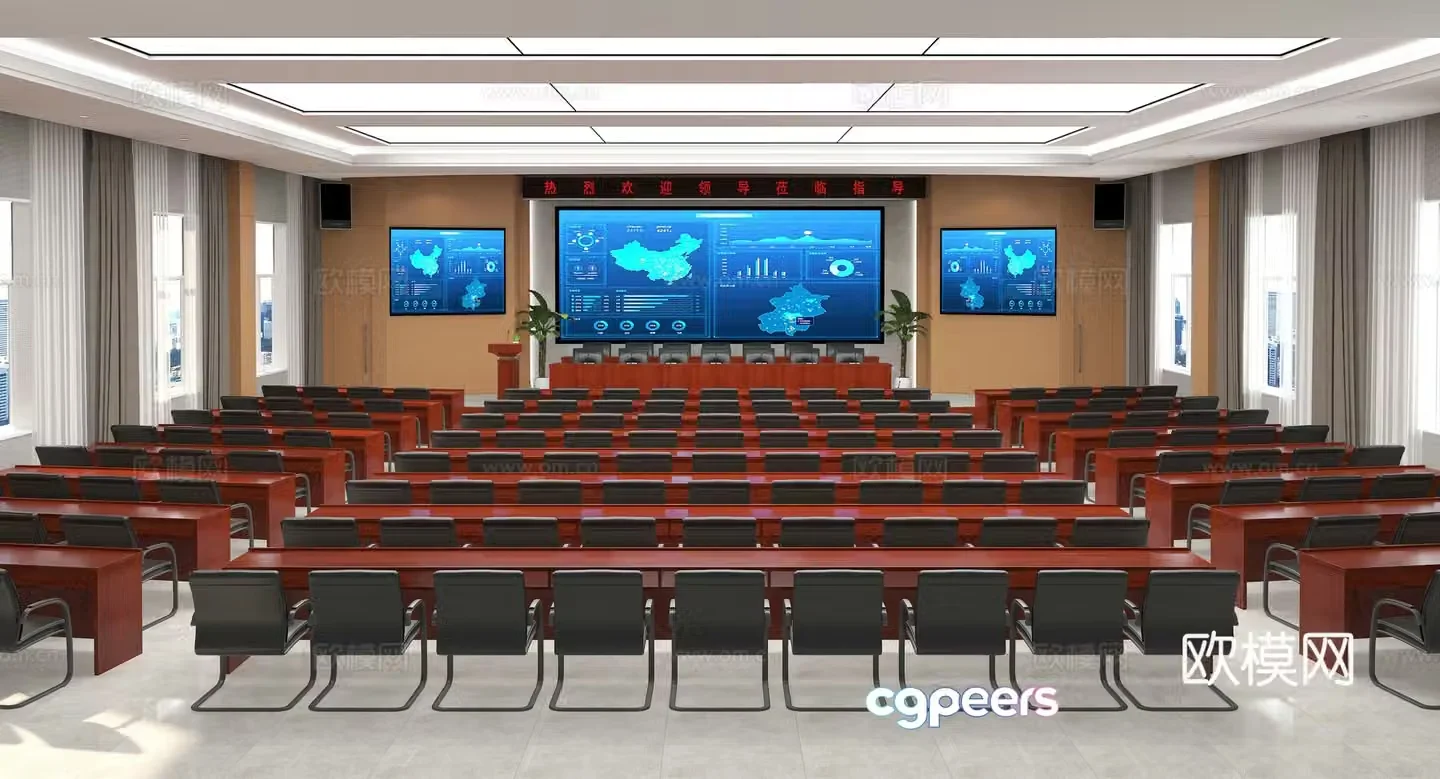 Conference room lecture hall 3d model
