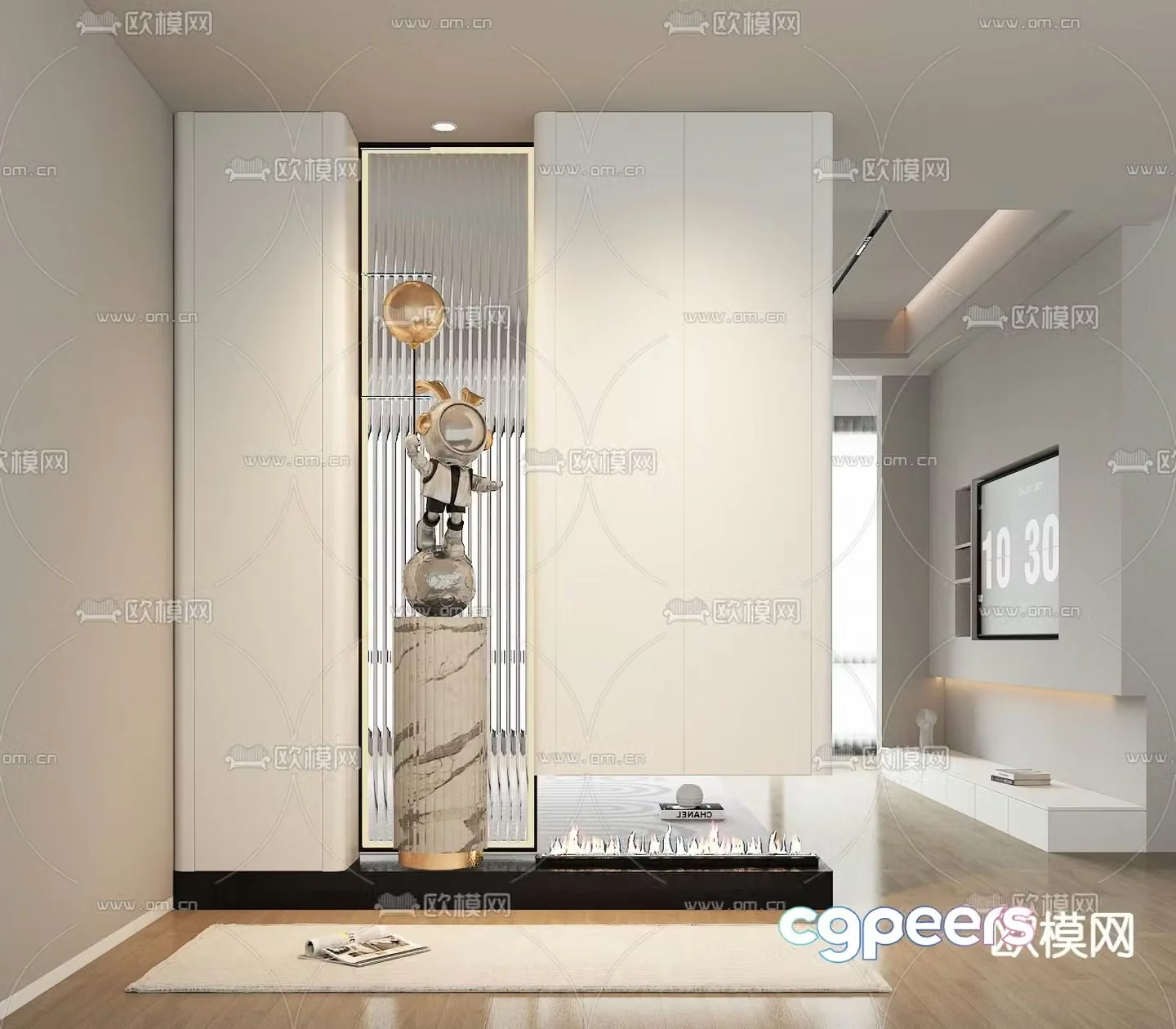 Entrance shoe cabinet 3D model