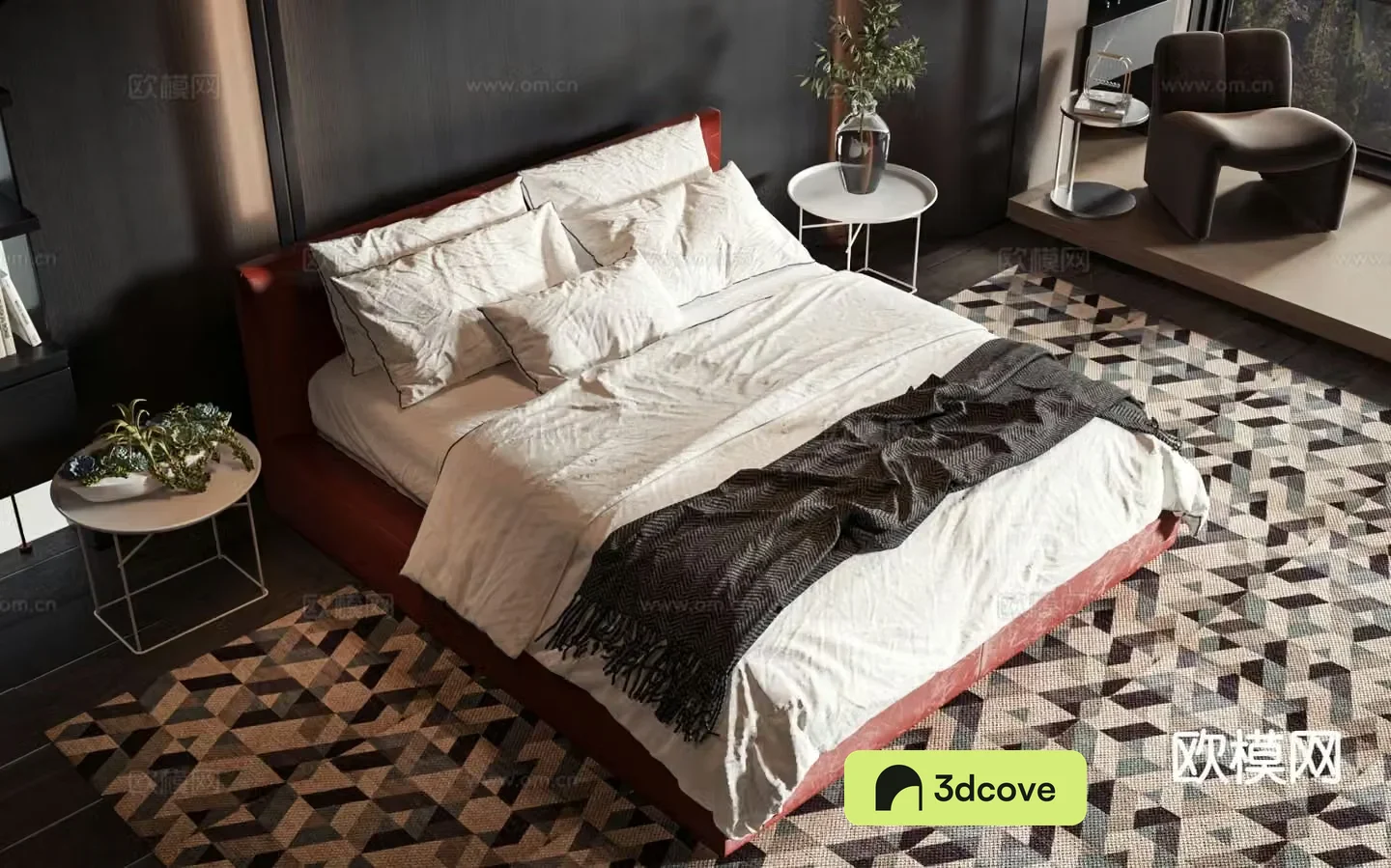 Modern double bed