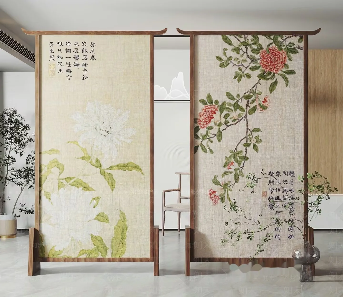Modern Asian-Inspired Decor 3D Model – 15191 – VRAY Render